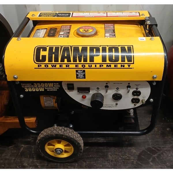 CHAMPION POWER 3500W GENERATOR - GAS POWERED