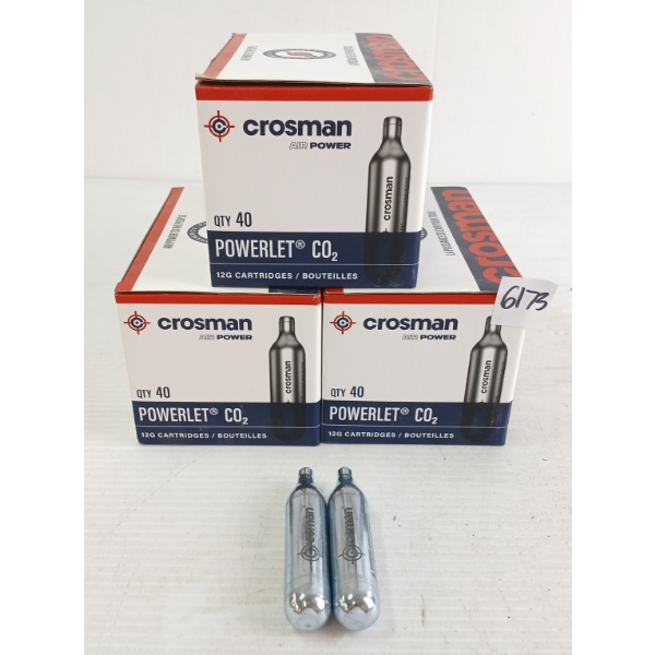 AMMO: 120X CROSMAN POWERLET CO2 12G CARTRIDGES