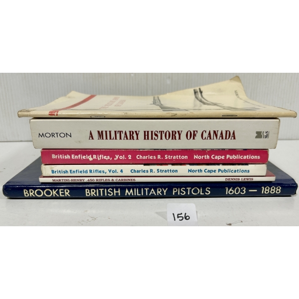 LOT OF 6 - BRITISH & CANADIAN MILITARY ARMS REFERENCE BOOKS