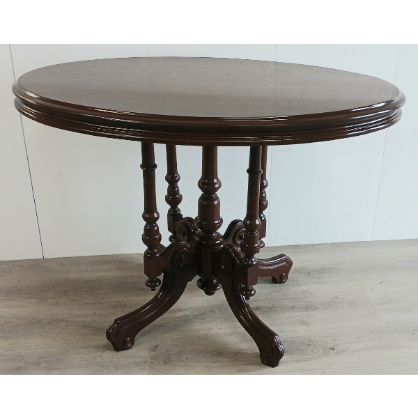 OVAL PARLOR TABLE - MAHOGANY - C. VICTORIAN ERA
