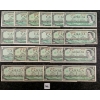 Image 1 : LOT OF 22 - 1967 CDN $1 BANKNOTES