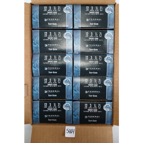 AMMO: 250X FEDERAL 12GA - 2-3/4IN - #7-1/2 SHOT