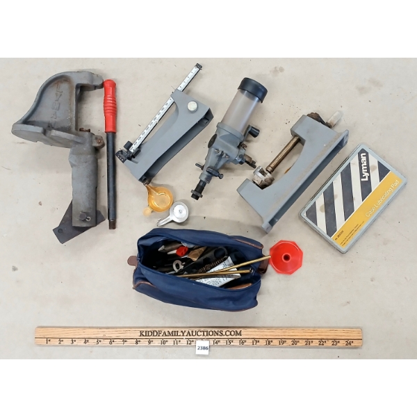 JOB LOT - RELOADING TOOLS - POWDER MEASURER, RELOADING SCALE, PRESS, ETC