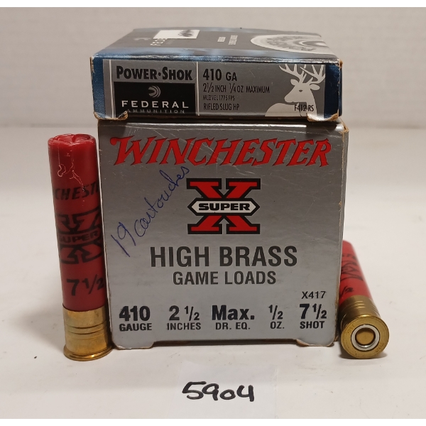AMMO: 30X MIXED .410GA - 2 1/2IN - #7 1/2 SHOT & RF SLUG