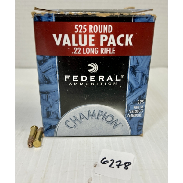 AMMO: APPROX 400X FEDERAL .22 LR - 36 GR HP