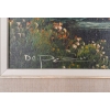 Image 4 : RIVER LANDSCAPE BY DE. P (?) - FRAMED OIL ON CANVAS