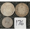 Image 1 : LOT OF 3 - 1916 CDN 50 CENT COIN, 1945 CDN 25 CENT COIN & 1964 CDN 50 CENT COIN