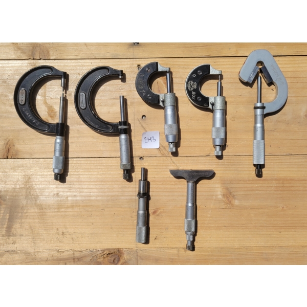 LOT OF 7 - STARRETT MICROMETERS