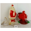 Image 3 : LOT OF 2 - HARETT-GILMAR PLASTIC "KING SANTA" BANK LITE & MILLER "SANTA GLOWS"