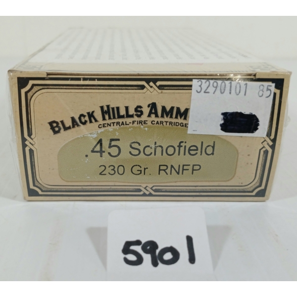 AMMO: 50X BHA .45 SCHOFIELD - 230GR - RNFP