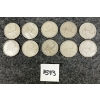 Image 2 : LOT OF 10 - 1943-1966 CDN 25 CENT SILVER COINS