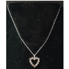 Image 2 : PLATINUM PLATED & CZ HEART NECKLACE