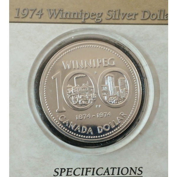 1974 FCM WINNIPEG SILVER DOLLAR