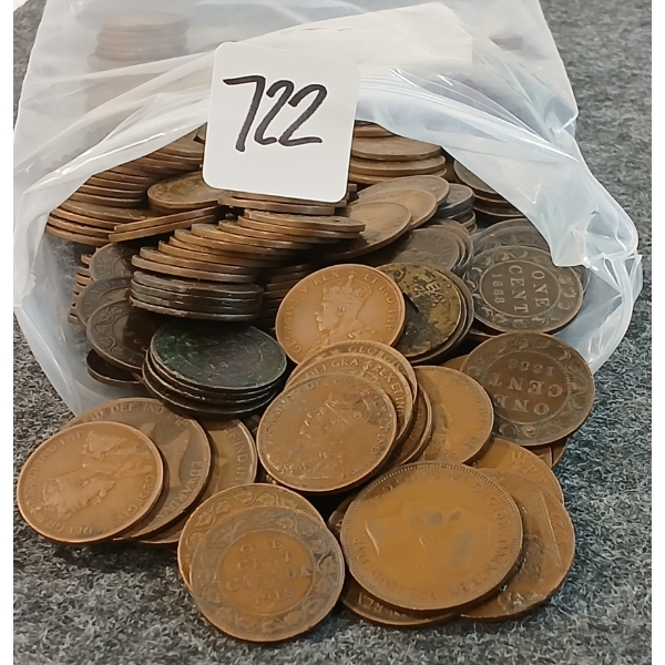 JOB LOT - LARGE PENNIES - CDN, NEWFOUNDLAND, NEW BRUNSWICK & BRITAIN