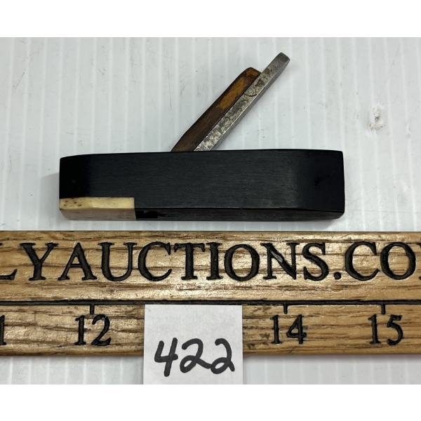 ENGLISH VICTORIAN ROSEWOOD / BOXWOOD / IVORY OR BONE LEATHER PLANE