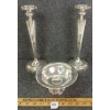 Image 2 : LOT OF 3 - STERLING SILVER CANDLE HOLDERS