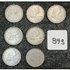 Image 1 : LOT OF 7 - 1954 CDN 25 CENT COINS