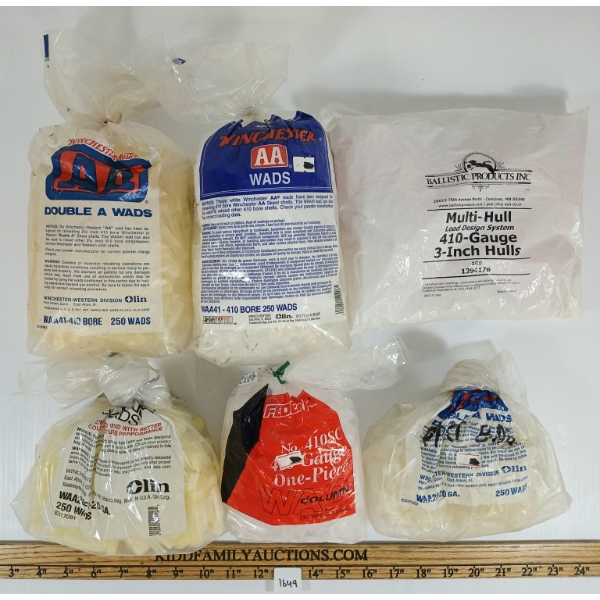 QTY OF .410 & 20 GA HULLS / WADS