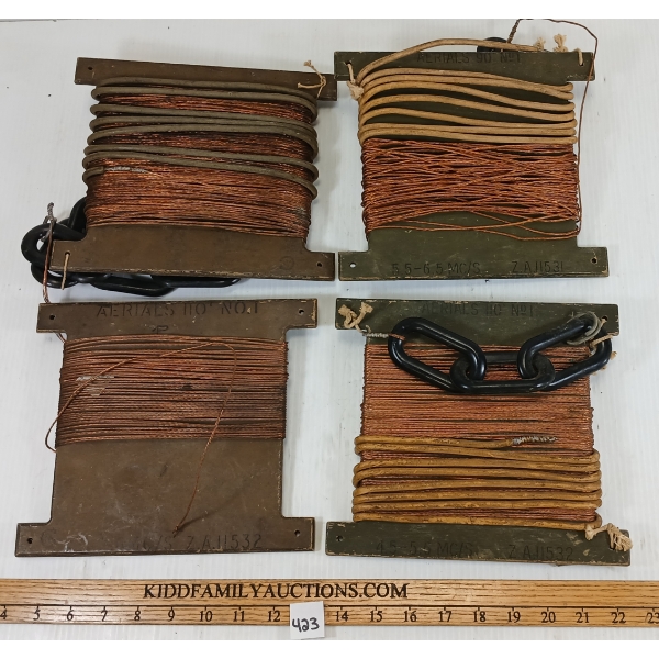 LOT OF 4 - 1940's HORIZONTAL AERIALS