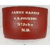 Image 1 : JAMES HARRIS N.B. FOUNDRY CAST NAME PLATE