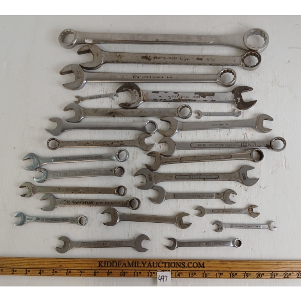 QTY OF COMBINATION WRENCHES - INCL MASTERCRAFT, KTC, GRAY CANADA, ETC