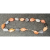Image 5 : LOT OF 2 - POLISHED STONE NECKLACE & TRIPPLE STRAND STATEMENT BRACELET