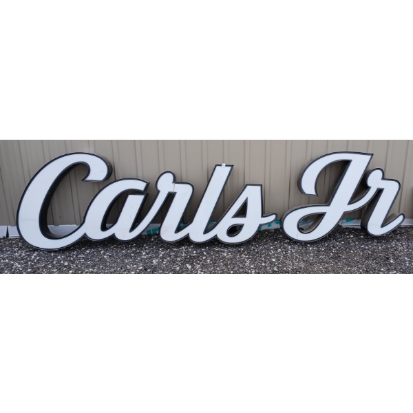 CARLS JR ACRYLIC & METAL SIGN