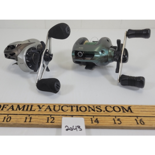 LOT OF 2 - SHIMANO & QUANTUM FISHING REELS