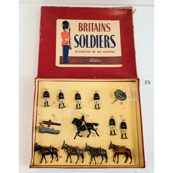 BRITAINS SOLDIERS LEAD FIGURES - NO. 28 ROYAL ARTILLERY MOUNTAIN GUN