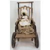 Image 5 : LOT OF 3 - ANTIQUE TOY STROLLER, APPLE-HEAD DOLL & PULL-ALONG HORSE