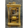 Image 7 : BRASS CARRIAGE CLOCK W/ KEY