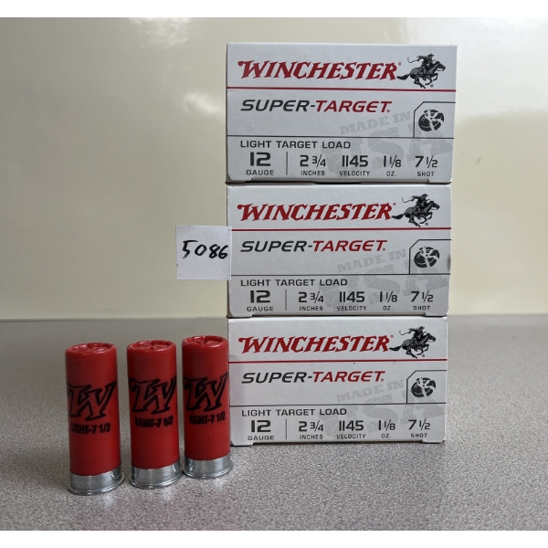 AMMO: 75X WINCHESTER 12 GA 2-3/4IN 1-1/8OZ NO7-1/2 SHOT 