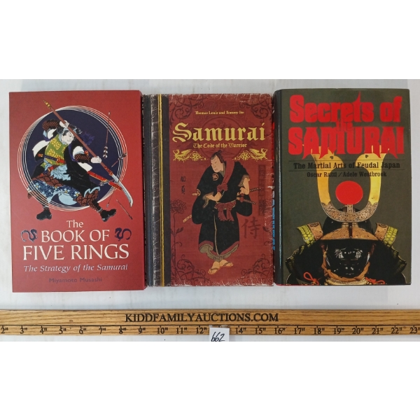LOT OF 3 - SAMURAI BOOKS - "THE BOOK OF 5 RINGS", "CODE OF THE WARRIOR" & "SECRETS OF THE SAMURAI"