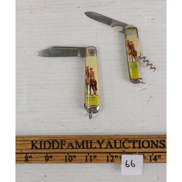 LOT OF 2 - RICHARDS SHEFFIELD R.C.M.P. POCKET KNIVES