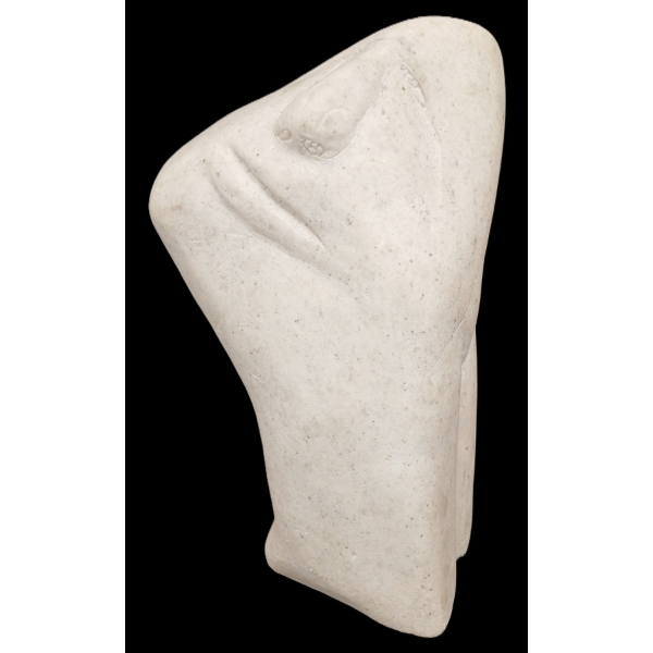 ABSTRACT FACE - SIGNED - STONE - 6 X 14 INCH - 37 LBS