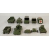 Image 3 : LOT OF 10 - DINKY TOYS DIECAST MILITARY MODELS - TANK, TRAILERS, AMBULANCE, ETC