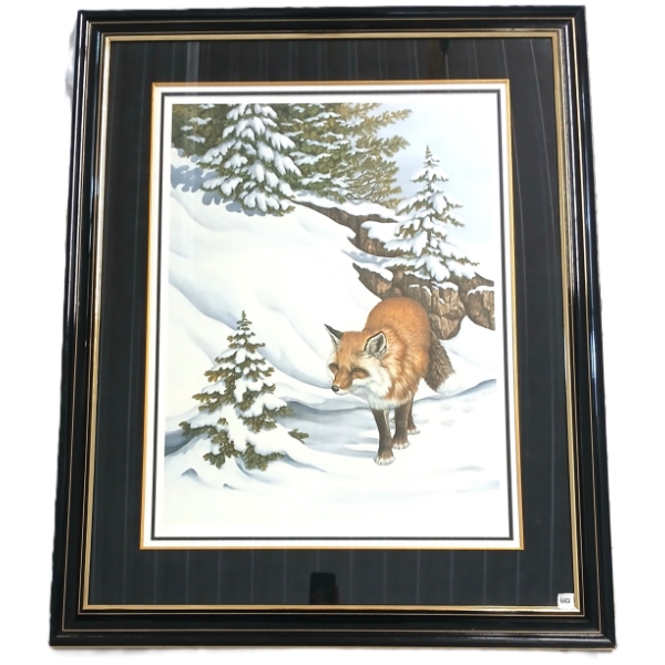 WINTER FOX BY CHRISTINE MARSHALL (PRS CDN ARTIST) - FRAMED PRINT