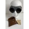 Image 1 : WWII ERA GERMAN GENERAL PURPOSE GOGGLES - SS STAMPED POUCH