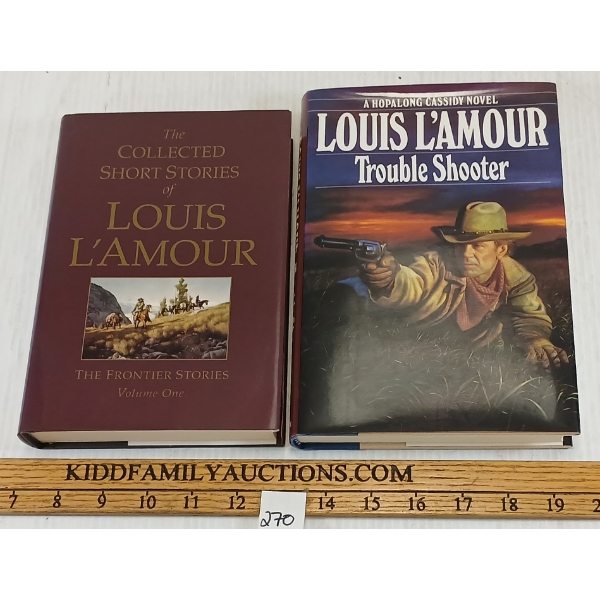 LOT OF 2 - LOUIS L'AMOUR NOVELS - INCL "A HOPALONG CASSIDY NOVEL" - HARDCOVERS