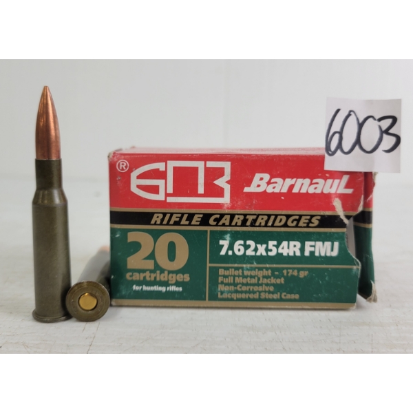 AMMO: 20X BARNAUL 7.62X54R - FMJ