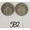Image 1 : LOT OF 2 - 1968 CDN 50 CENT COINS
