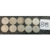 Image 2 : LOT OF 10 - 1957-1965 CDN 10 CENT COINS