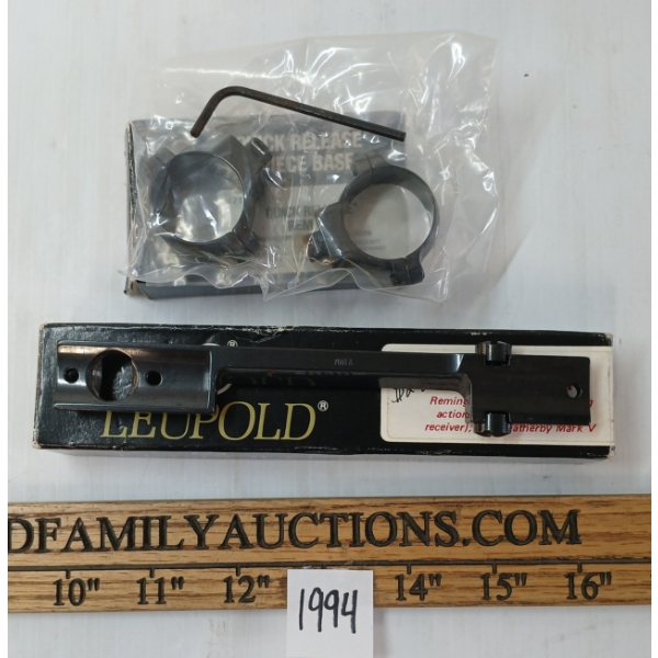 LOT OF 2 - REMINGTON 700 STD MOUNT BASE & QUICK RELEASE BASE