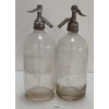 Image 1 : LOT OF 2 - G. FAUMAN - CLEAR ACID-ETCHED - SELTZER BOTTLES