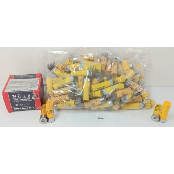 AMMO: QTY OF MIXED 20GA - 2 3/4IN - #7 1/2 & 8 SHOT - 11LBS