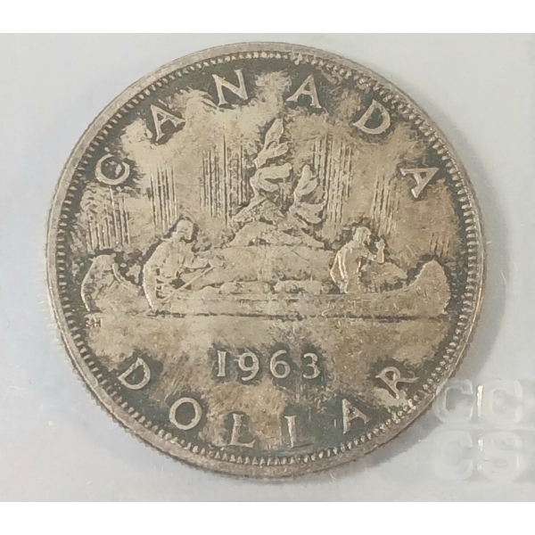 1963 CDN SILVER DOLLAR - CCCS GRADED
