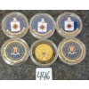 Image 1 : LOT OF 6 - U.S. SECRET SERVICE, C.I.A. & F.B.I GOLD PLATED CHALLENGE COINS
