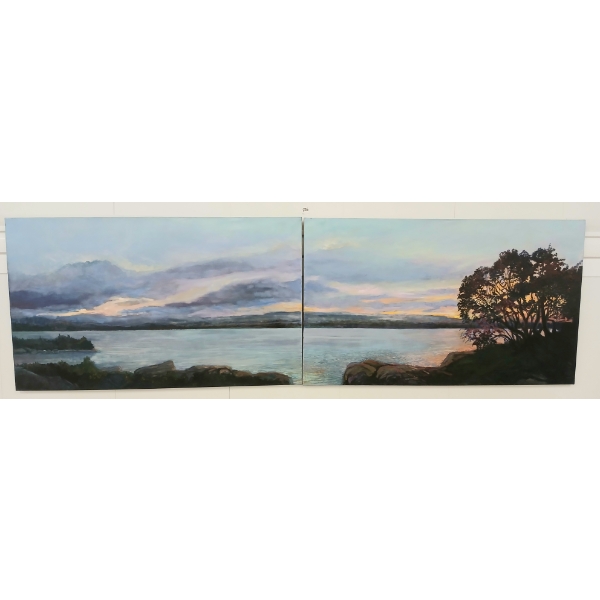 LOT OF 2 - "WITCHING HOUR" BY WILLI WILDMAN (1942-2022) - OIL ON CANVAS