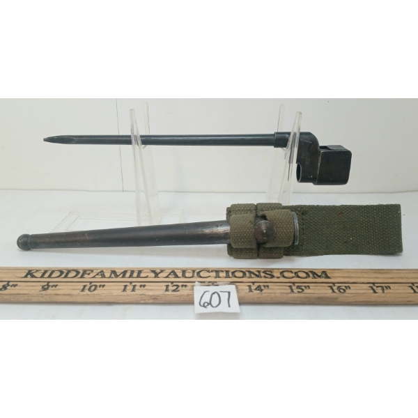 ENFIELD SPIKE BAYONET W/ SCABBARD & FROG