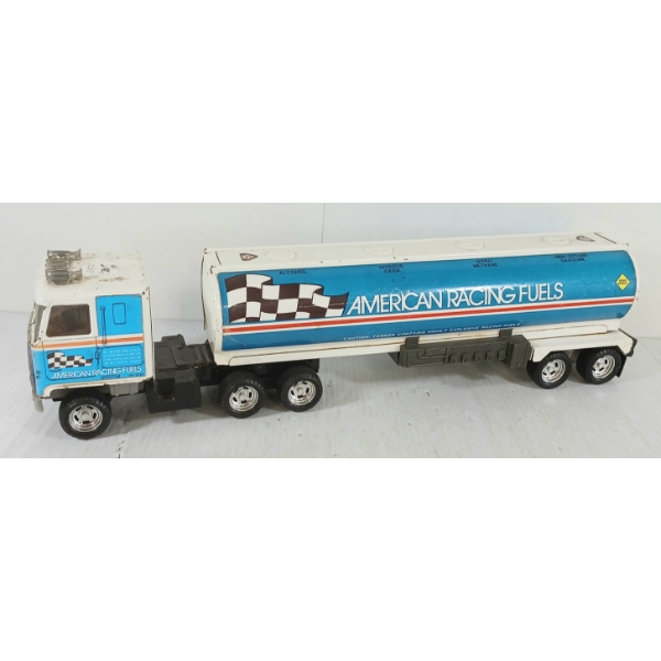 ERTL PRESSED STEEL & PLASTIC AMERICAN RACING FUELS OIL TANKER MODEL